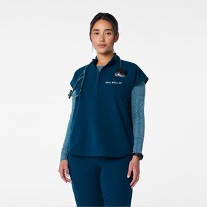 Figs Rafaela Oversized Scrub Top in Deep Reef